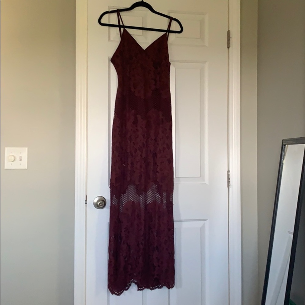 Maroon Maxi Dress, size medium